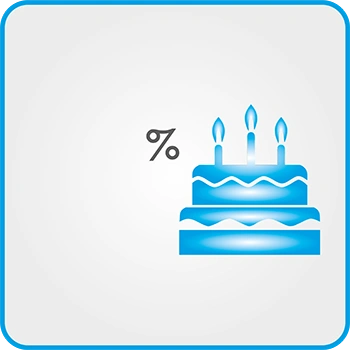 В течение 5 дней до или после Дня Рождения предоставляется скидка